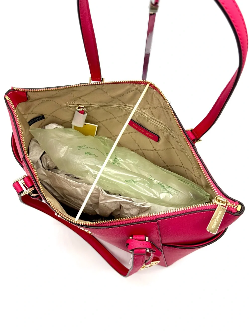 Michael Kors Large Charlotte Tote Bag Electric Pink